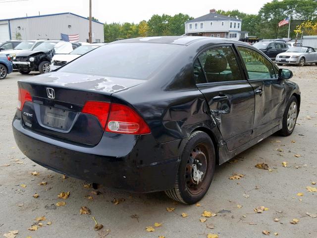 2HGFA16537H504243 - 2007 HONDA CIVIC LX BLACK photo 4