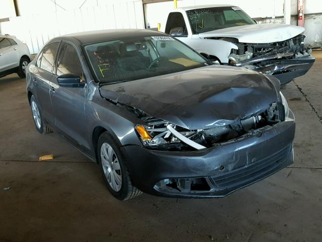 3VW2K7AJ3CM394921 - 2012 VOLKSWAGEN JETTA BASE GRAY photo 1