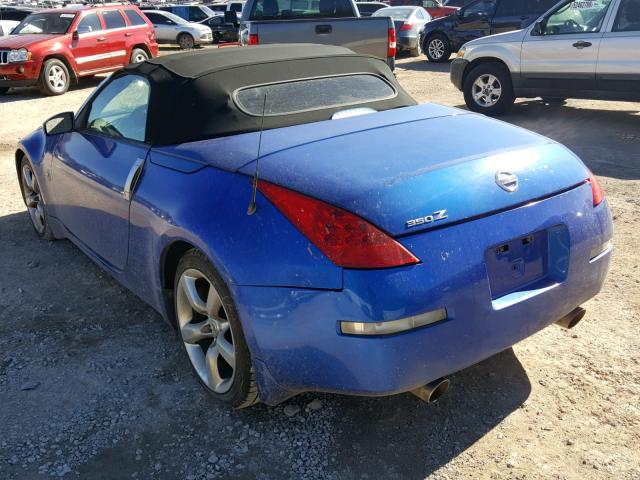 JN1AZ36A36M450791 - 2006 NISSAN 350Z ROADS BLUE photo 3