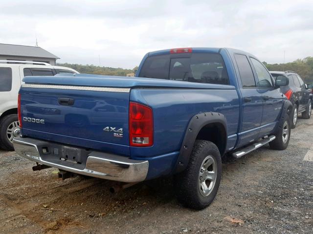 1D7HU18N54S616144 - 2004 DODGE RAM 1500 S BLUE photo 4