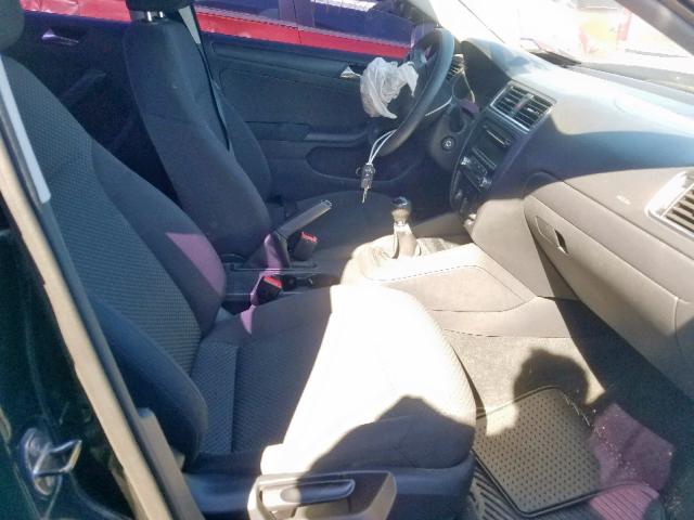 3VW1K7AJ9CM323038 - 2012 VOLKSWAGEN JETTA BASE BLACK photo 5