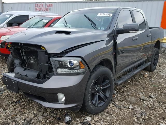 1C6RR7MT7HS838043 - 2017 RAM 1500 SPORT GRAY photo 2