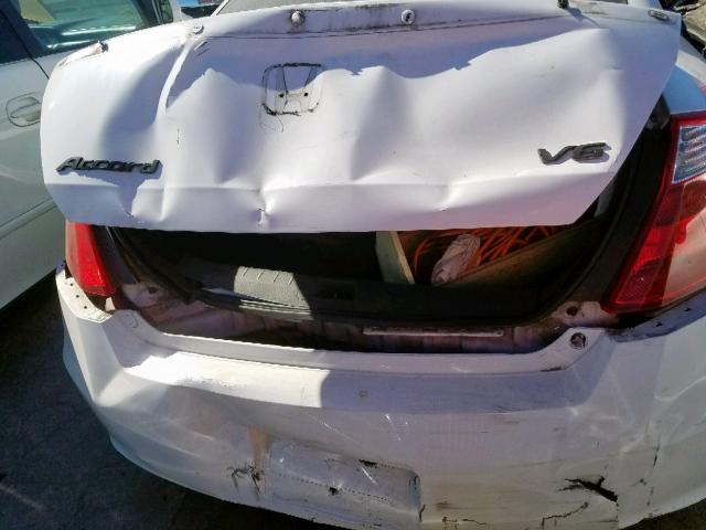 1HGCS22818A001218 - 2008 HONDA ACCORD EXL WHITE photo 9