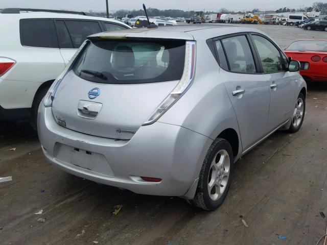 JN1AZ0CP0BT005822 - 2011 NISSAN LEAF SV SILVER photo 4