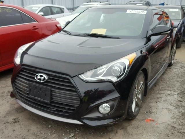 KMHTC6AE2DU094880 - 2013 HYUNDAI VELOSTER T BLACK photo 2