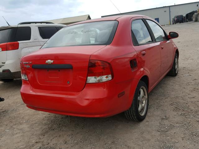 KL1TD52635B324644 - 2005 CHEVROLET AVEO BASE Qırmızı foto 4