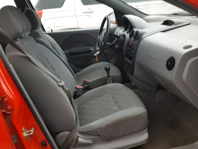 KL1TD52635B324644 - 2005 CHEVROLET AVEO BASE Qırmızı foto 5
