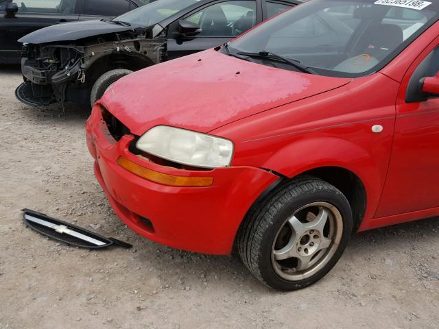 KL1TD52635B324644 - 2005 CHEVROLET AVEO BASE Qırmızı foto 9