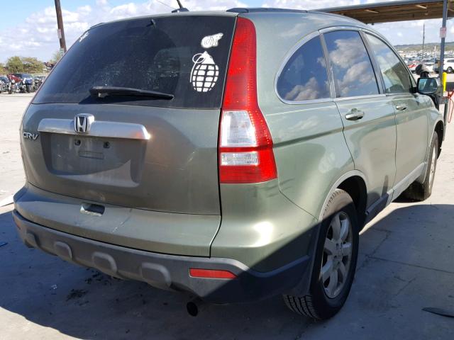 JHLRE38778C022375 - 2008 HONDA CR-V EXL GREEN photo 4