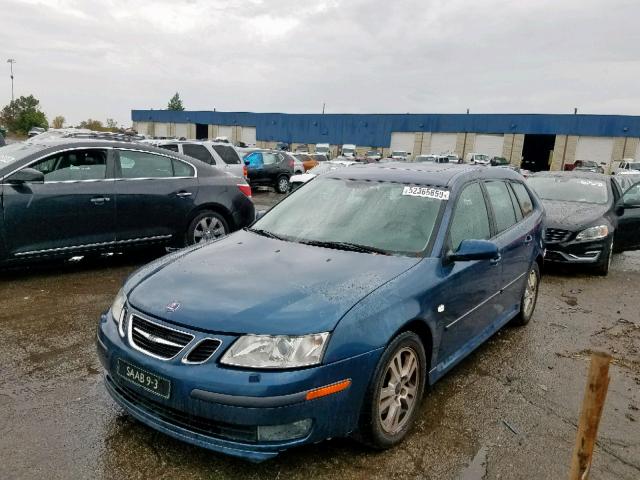 YS3FD59Y861108107 - 2006 SAAB 9-3 BLUE photo 2