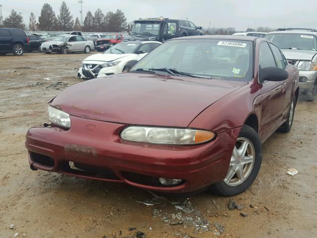 1G3NL52EX2C315960 - 2002 OLDSMOBILE ALERO GL MAROON photo 2