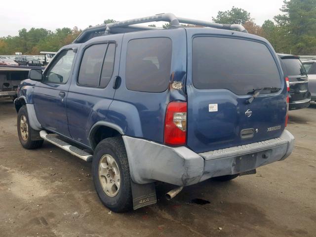 5N1ED28Y5YC502718 - 2000 NISSAN XTERRA XE BLUE photo 3