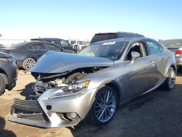 JTHCF1D21E5010610 - 2014 LEXUS IS 250 GRAY photo 2