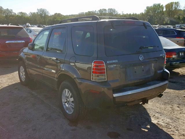 4M2YU911X7KJ00294 - 2007 MERCURY MARINER LU GRAY photo 3