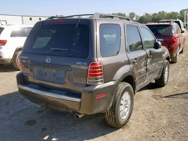 4M2YU911X7KJ00294 - 2007 MERCURY MARINER LU GRAY photo 4