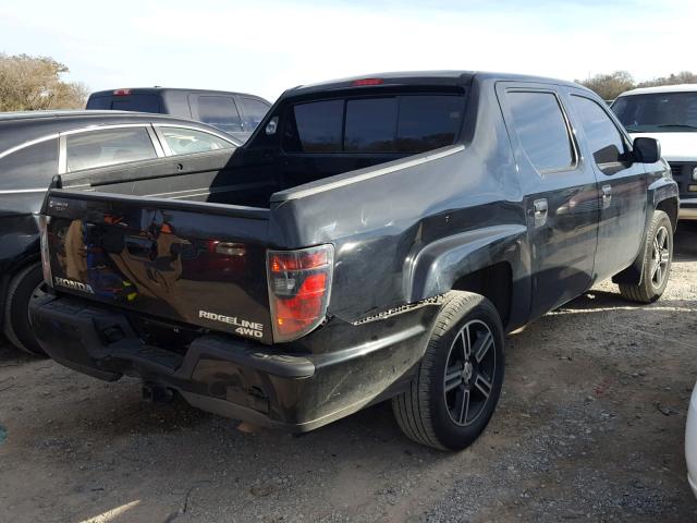 5FPYK1F71EB013458 - 2014 HONDA RIDGELINE BLACK photo 4