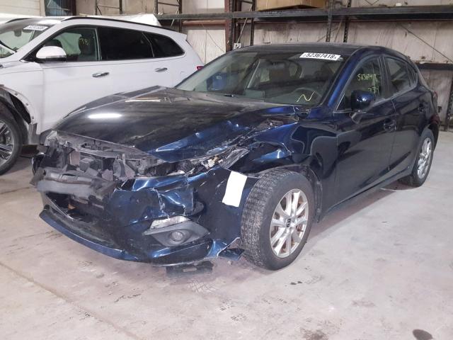 3MZBM1L72FM139853 - 2015 MAZDA 3 TOURING BLUE photo 2