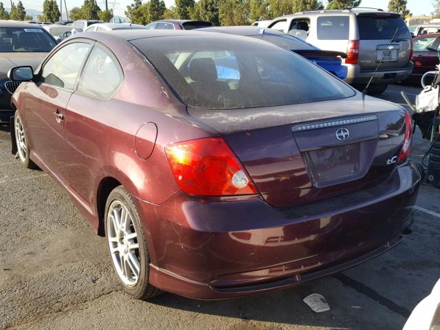 JTKDE177650023584 - 2005 TOYOTA SCION TC Tünd qırmızı foto 3