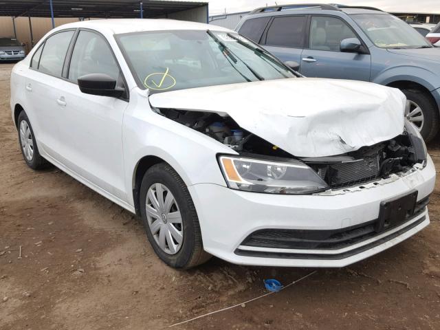 3VW2K7AJ1FM322975 - 2015 VOLKSWAGEN JETTA BASE WHITE photo 1