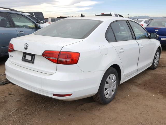 3VW2K7AJ1FM322975 - 2015 VOLKSWAGEN JETTA BASE WHITE photo 4