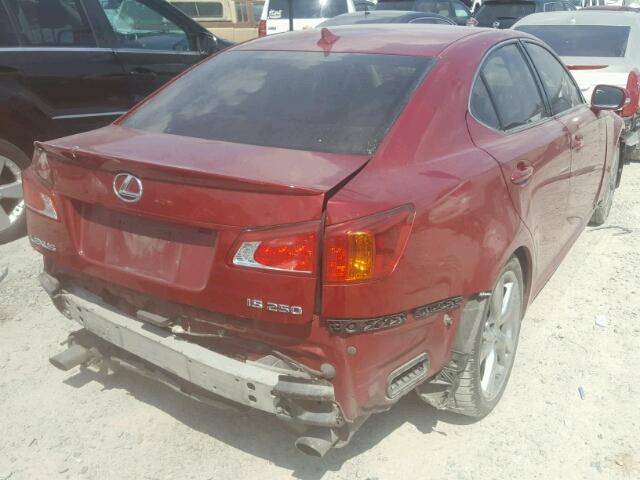 JTHBK262195100470 - 2009 LEXUS IS 250 RED photo 4