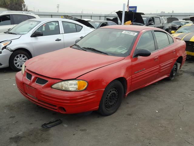 1G2NF52F42C110025 - 2002 PONTIAC GRAND AM S RED photo 2