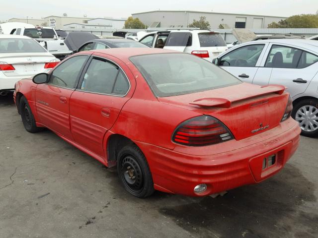 1G2NF52F42C110025 - 2002 PONTIAC GRAND AM S RED photo 3