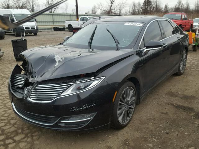 3LN6L2LU6DR816367 - 2013 LINCOLN MKZ HYBRID BLACK photo 2