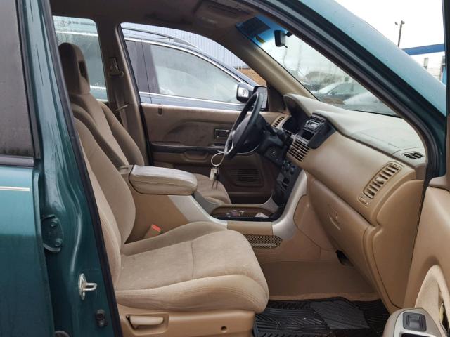 2HKYF18183H541907 - 2003 HONDA PILOT LX GREEN photo 5