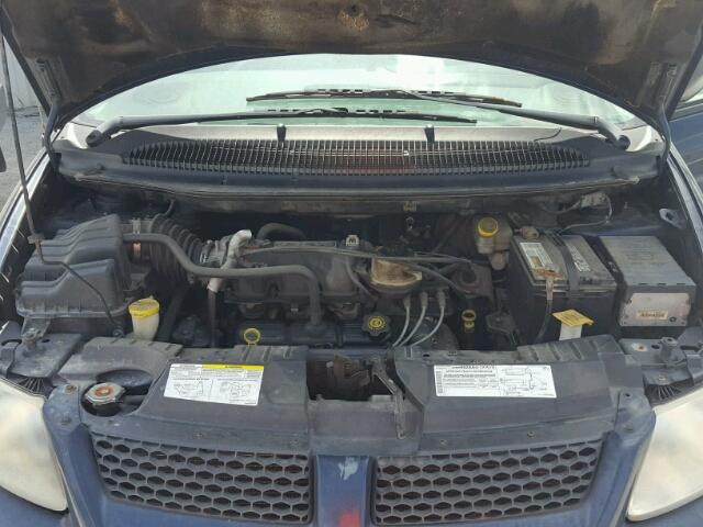 1D4GP25R64B575522 - 2004 DODGE CARAVAN SE BLUE photo 7