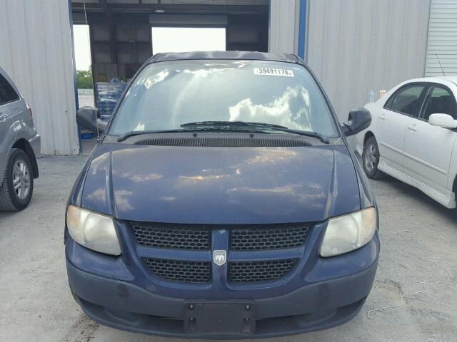 1D4GP25R64B575522 - 2004 DODGE CARAVAN SE BLUE photo 9