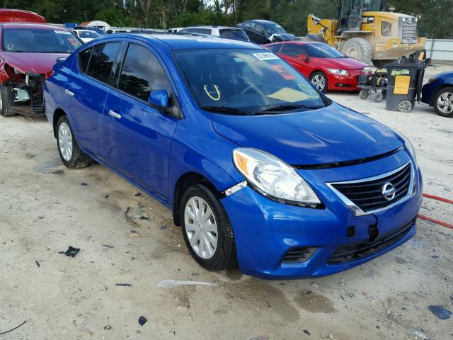 3N1CN7AP1EL807675 - 2014 NISSAN VERSA SV BLUE photo 1