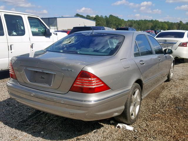 WDBNG75J43A348408 - 2003 MERCEDES-BENZ S 500 SILVER photo 4