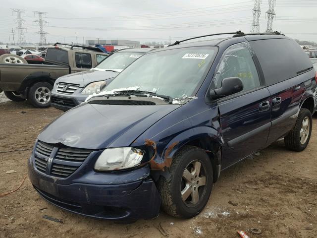 1D4GP45R96B527933 - 2006 DODGE CARAVAN SX BLUE photo 2