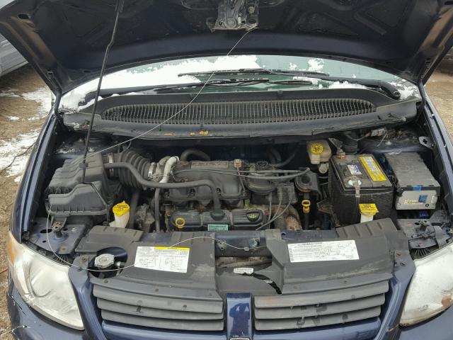 1D4GP45R96B527933 - 2006 DODGE CARAVAN SX BLUE photo 7