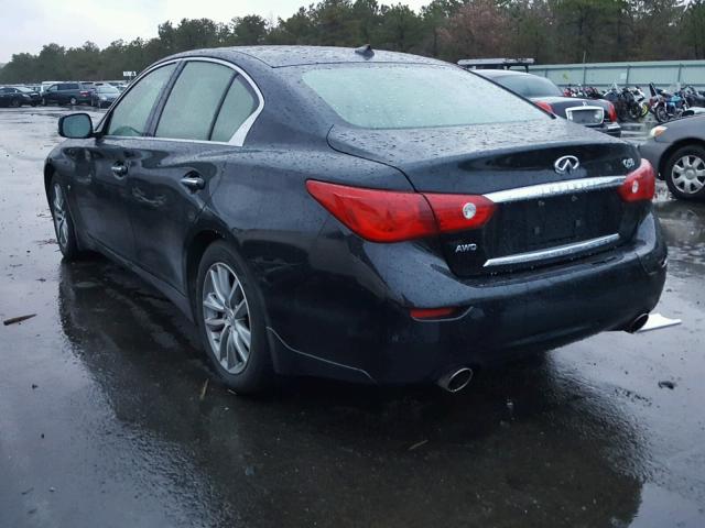 JN1BV7AR4EM695781 - 2014 INFINITI Q50 BASE BLACK photo 3