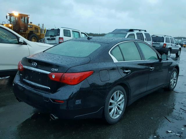 JN1BV7AR4EM695781 - 2014 INFINITI Q50 BASE BLACK photo 4