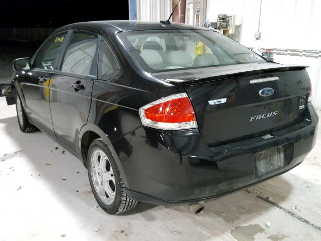 1FAHP36N59W243810 - 2009 FORD FOCUS SES BLACK photo 3