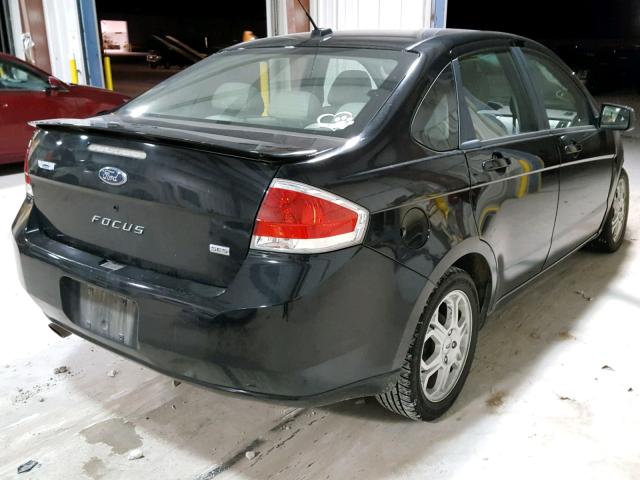 1FAHP36N59W243810 - 2009 FORD FOCUS SES BLACK photo 4