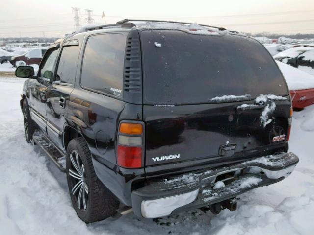 1GKEK13Z43J175631 - 2003 GMC YUKON BLACK photo 3