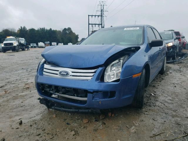 3FAHP06Z59R216384 - 2009 FORD FUSION S BLUE photo 2