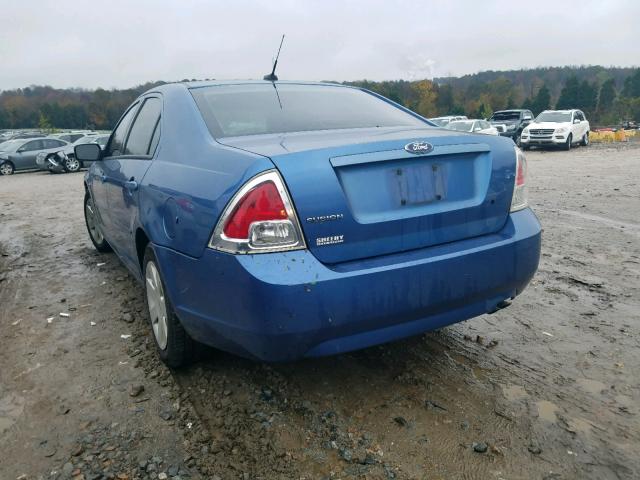 3FAHP06Z59R216384 - 2009 FORD FUSION S BLUE photo 3