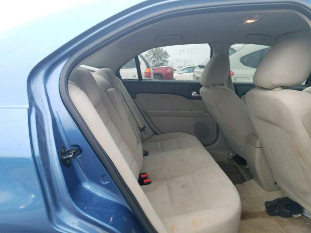 3FAHP06Z59R216384 - 2009 FORD FUSION S BLUE photo 6