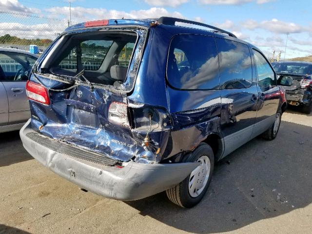 4T3ZF13C72U464368 - 2002 TOYOTA SIENNA LE BLUE photo 4