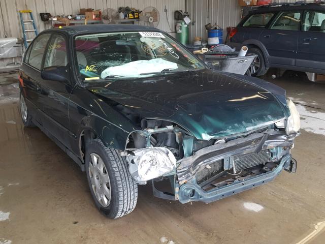 2HGEJ6613YH501592 - 2000 HONDA CIVIC BASE GREEN photo 1