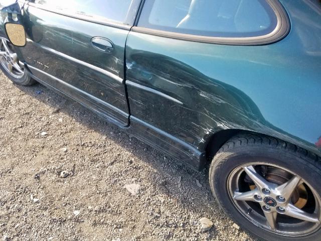 1G2WP12K5YF218300 - 2000 PONTIAC GRAND PRIX Կանաչ լուսանկար 9