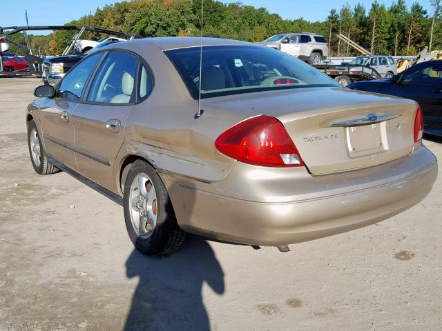 1FAFP55S7YA158635 - 2000 FORD TAURUS SES GOLD photo 3