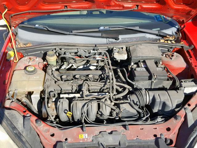 1FAFP34N46W129965 - 2006 FORD FOCUS ZX4 RED photo 7
