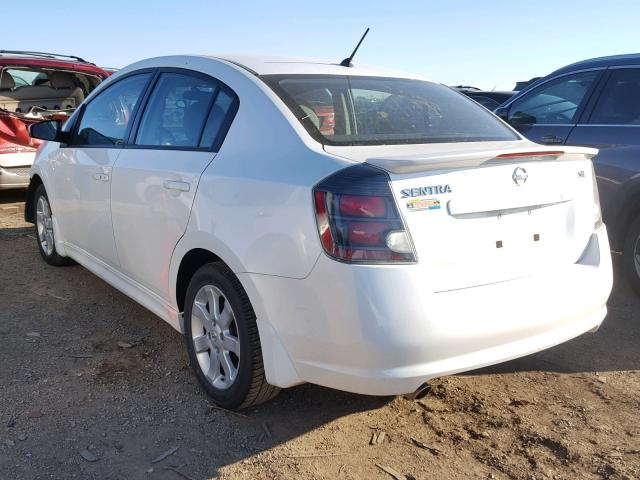 3N1AB6AP3AL691318 - 2010 NISSAN SENTRA 2.0 WHITE photo 3