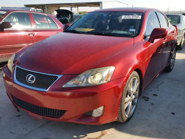 JTHBK262585053362 - 2008 LEXUS IS 250 BURGUNDY photo 2